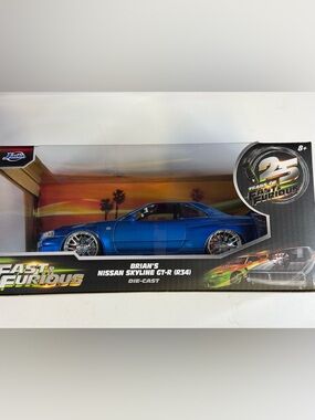 Jada 25 Years of Fast and Furious BRIAN’S NISSAN SKYLINE GT-R (R34) 1:24